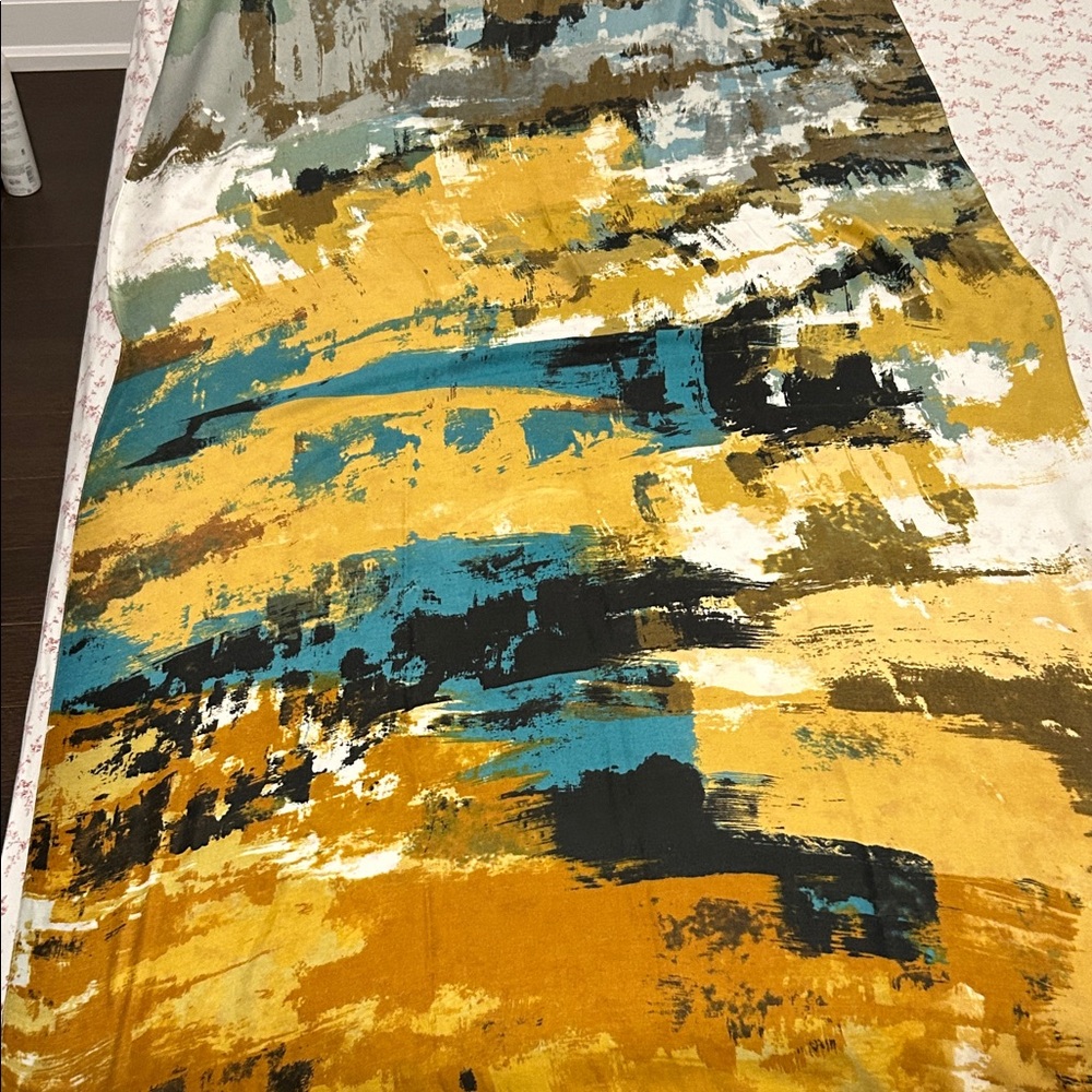 Yellow Abstract Scarf